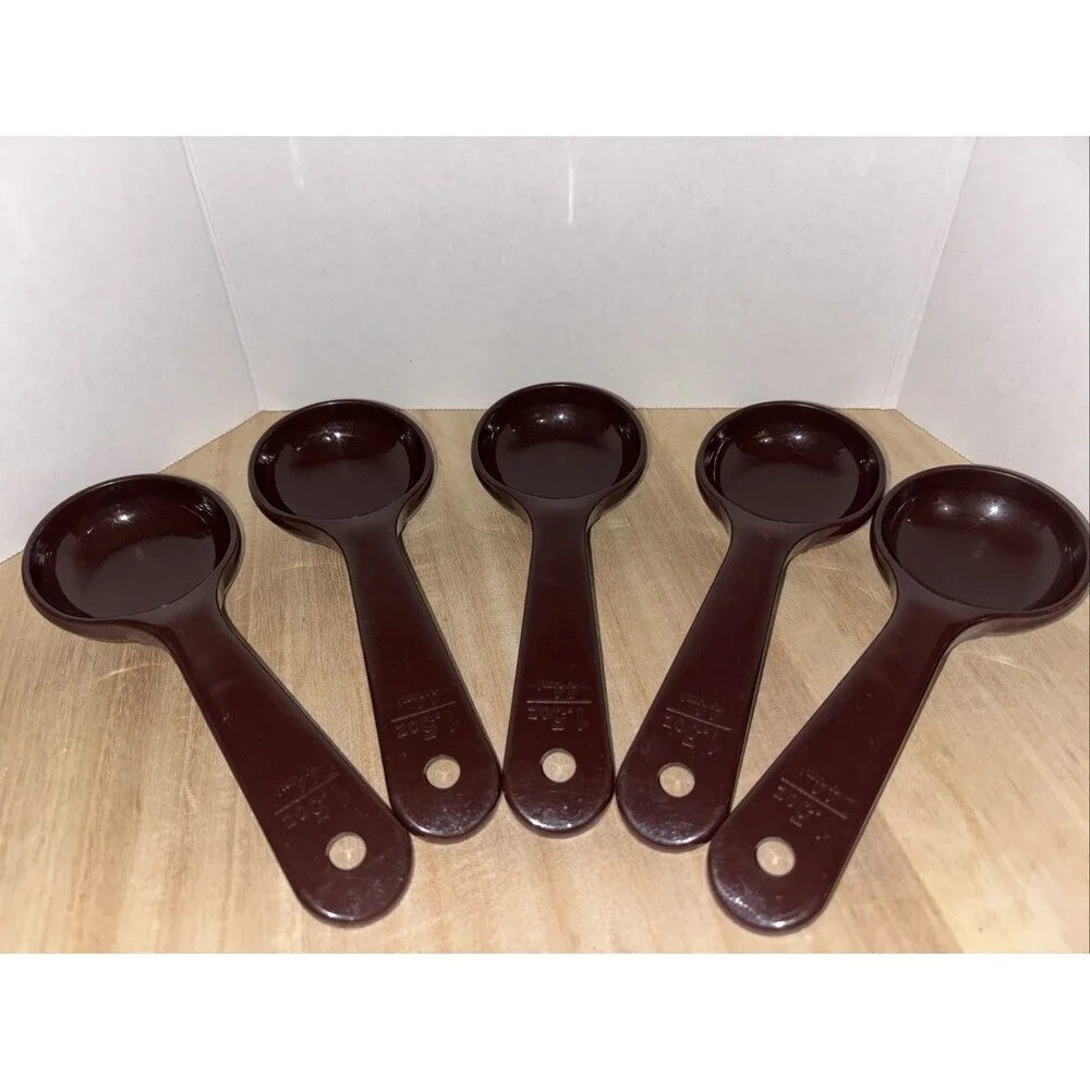 Lot of 5 Carlisle 492201 Measure Miser 1.5 Oz. Portion Control Spoon 44ml Brown